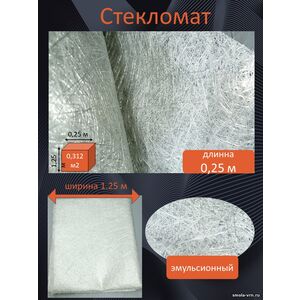 Стекломат JUSHI 450 гр/м2, 0,25 метра